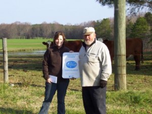 Paula presenting conservation award